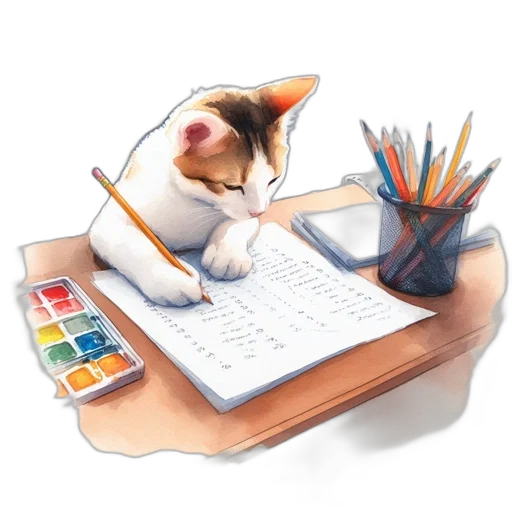 staff, watercolor, photorealistic, pencil sketch transparent PNG cut-out