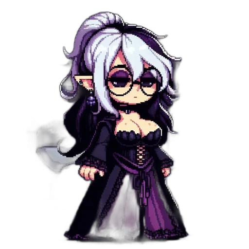 staff, dress, pixel art, concept art transparent PNG cut-out