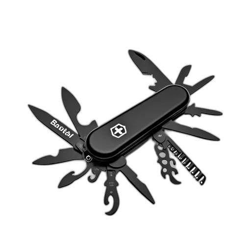 weapon, staff, 3d render, black transparent PNG cut-out