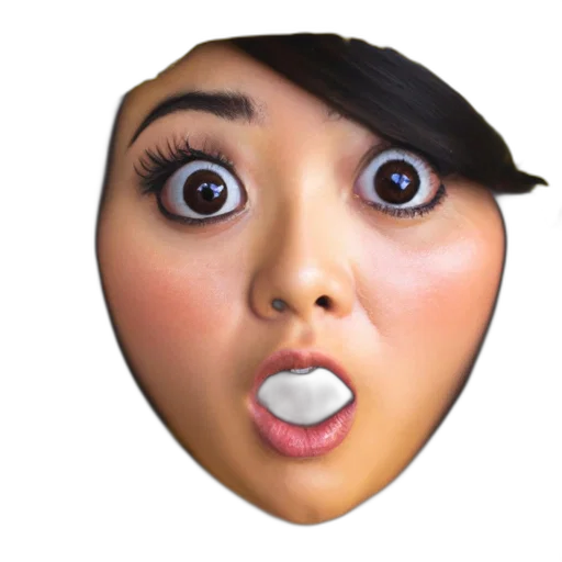face, mask, creature, 3d render transparent PNG cut-out