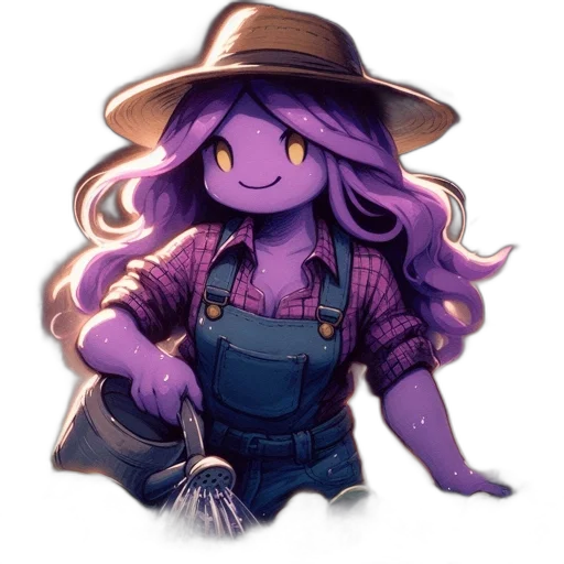 hat, staff, creature, hair transparent PNG cut-out