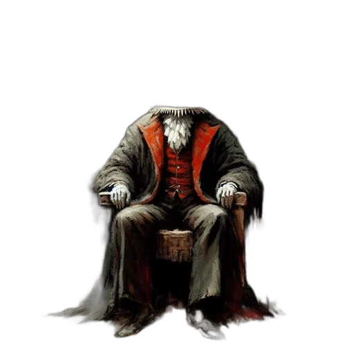 creature, jacket, staff, mask transparent PNG cut-out