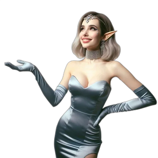 dress, mask, staff, creature transparent PNG cut-out