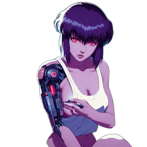 robot, weapon, cyberpunk, concept art transparent PNG cut-out