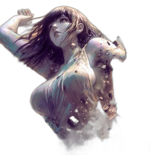 comic book art, concept art, fantasy art, cyberpunk transparent PNG cut-out