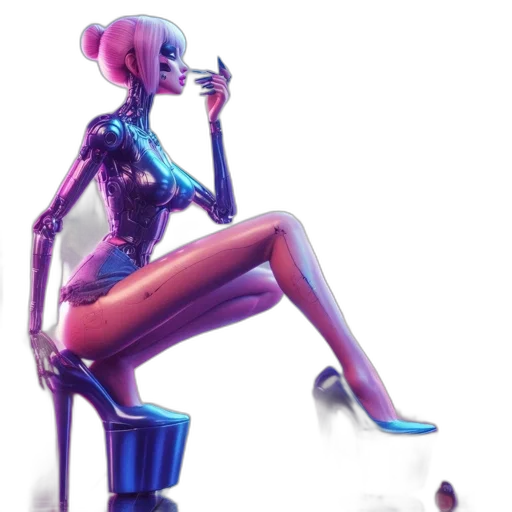 robot, dress, staff, concept art transparent PNG cut-out