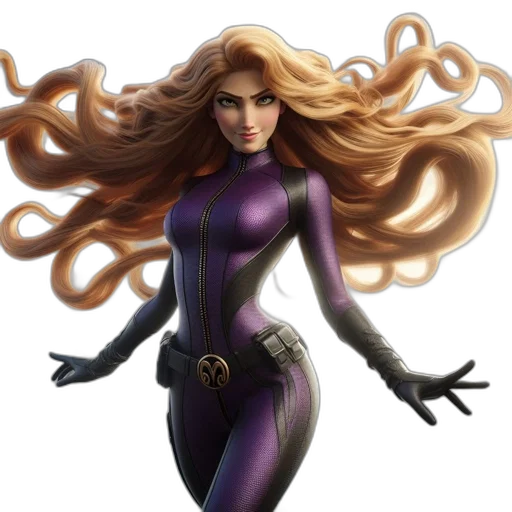 hair, comic book art, concept art, fantasy art transparent PNG cut-out