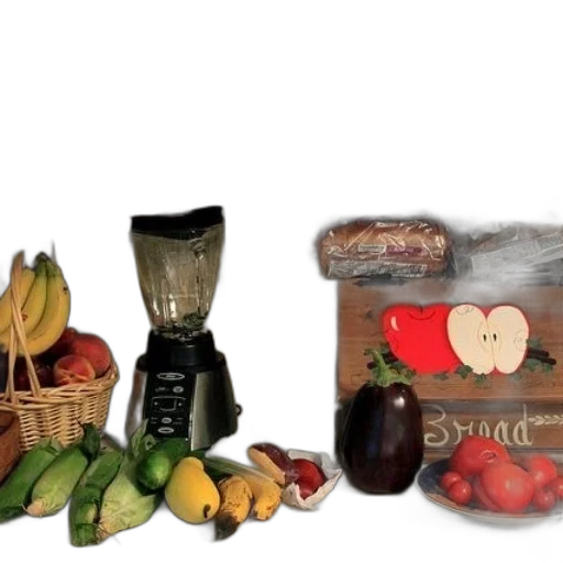 food, photorealistic, 3d render, kitchen transparent PNG cut-out