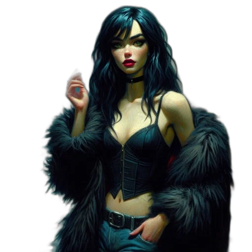 jacket, concept art, comic book art, fantasy art transparent PNG cut-out