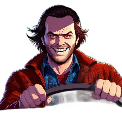 jacket, face, weapon, staff transparent PNG cut-out