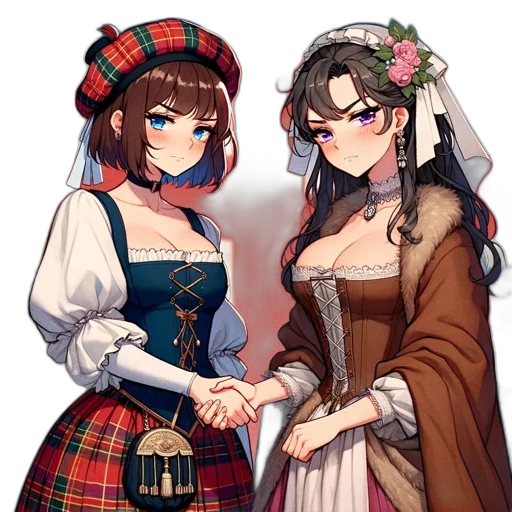 dress, crown, staff, weapon transparent PNG cut-out