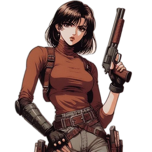 weapon, comic book art, concept art, cyberpunk transparent PNG cut-out