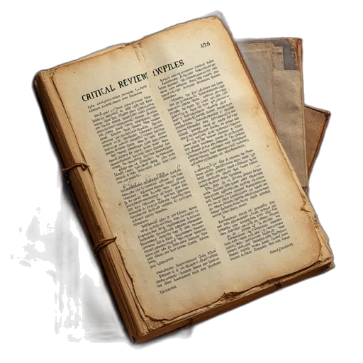 weapon, book, cover, title transparent PNG cut-out