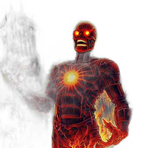 robot, creature, mask, jacket transparent PNG cut-out
