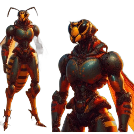 robot, concept art, 3d render, fantasy art transparent PNG cut-out