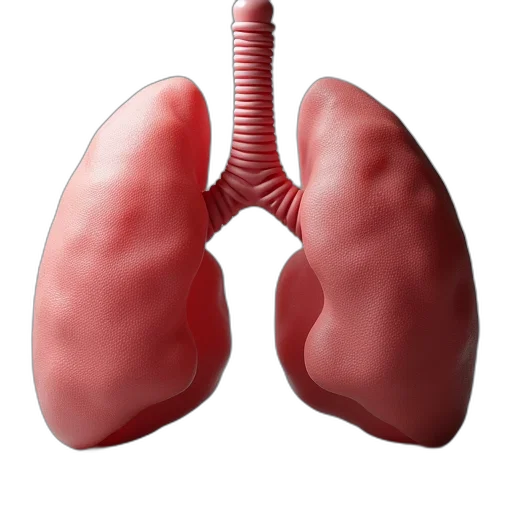 3d render, bronchi, called, small transparent PNG cut-out