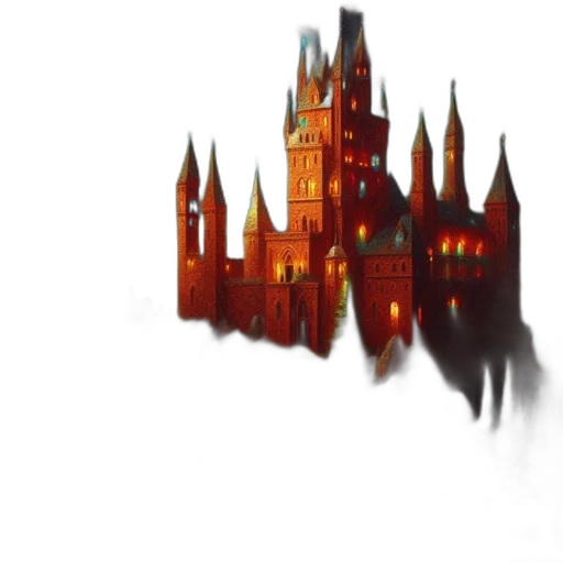 crown, dragon, building, concept art transparent PNG cut-out