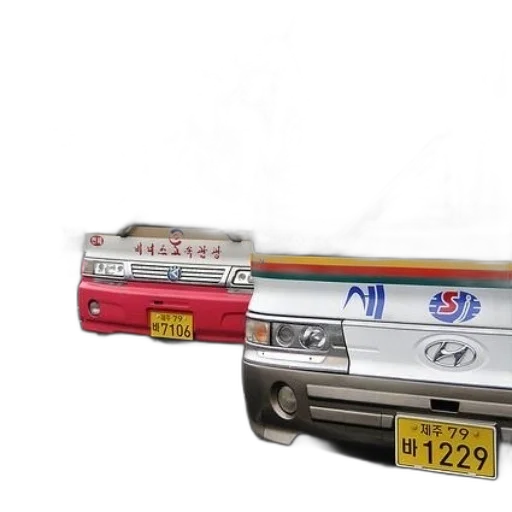 car, 3d render, photorealistic, three transparent PNG cut-out