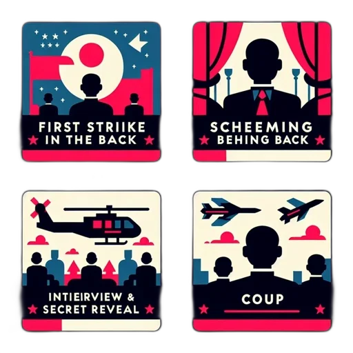 concept art, four, distinct, scenarios transparent PNG cut-out