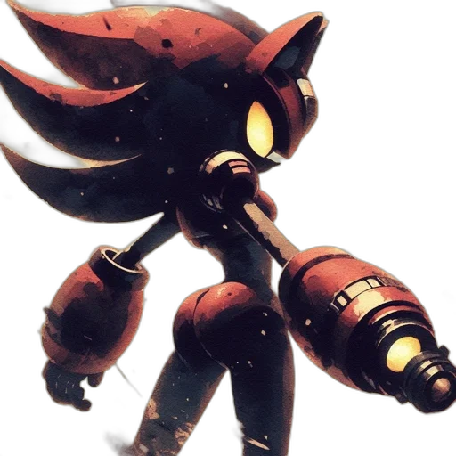 robot, weapon, staff, creature transparent PNG cut-out