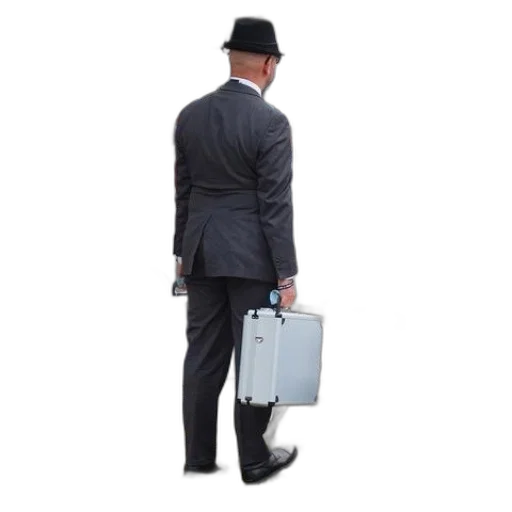 staff, hat, jacket, man transparent PNG cut-out