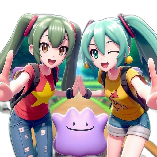 3d render, concept art, pixel art, vaporwave transparent PNG cut-out
