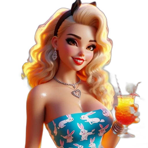 dress, jewelry, cartoon, 3d render transparent PNG cut-out