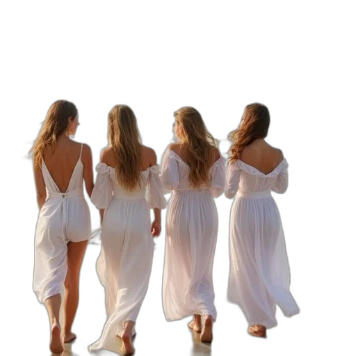 dress, staff, white, party transparent PNG cut-out