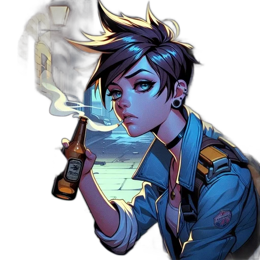 jacket, staff, comic book art, concept art transparent PNG cut-out
