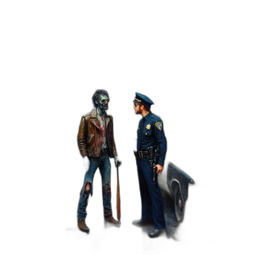 jacket, staff, weapon, mask transparent PNG cut-out