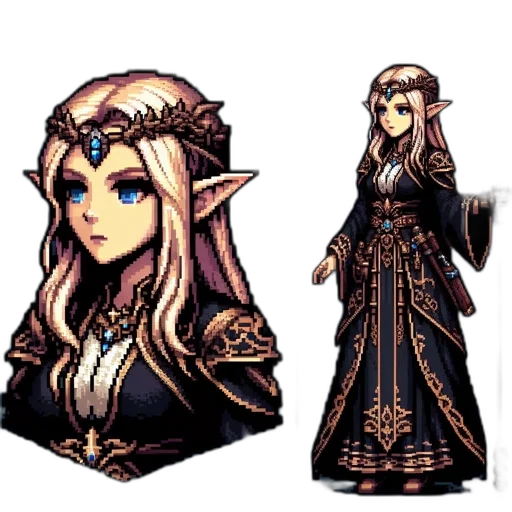 pixel art, concept art, fantasy art, 3d render transparent PNG cut-out