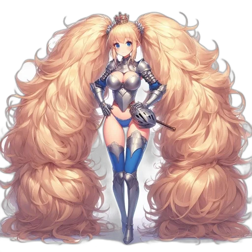 hair, dress, crown, staff transparent PNG cut-out