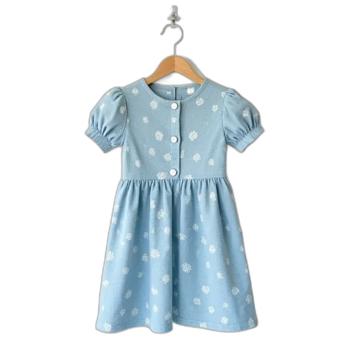 dress, blue, pastel, light transparent PNG cut-out