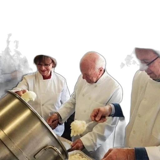 group, chefs, wearing, white transparent PNG cut-out