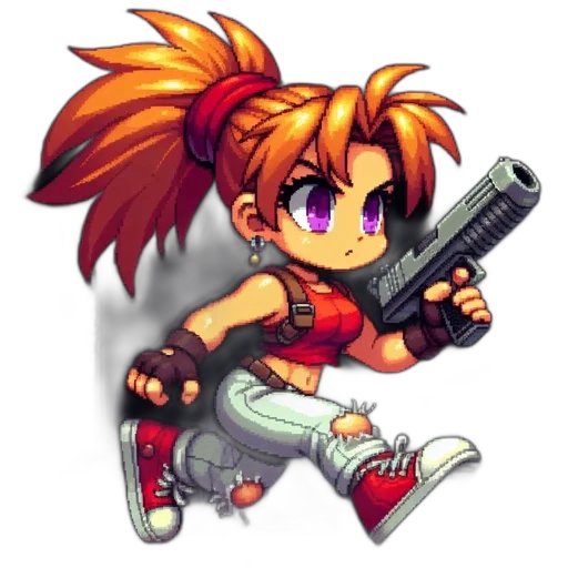weapon, pixel art, cyberpunk, concept art transparent PNG cut-out