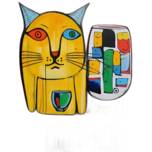 jewelry, large, yellow, cat transparent PNG cut-out