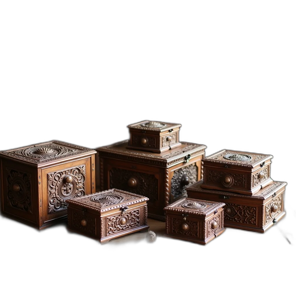 furniture, jewelry, 3d render, collection transparent PNG cut-out