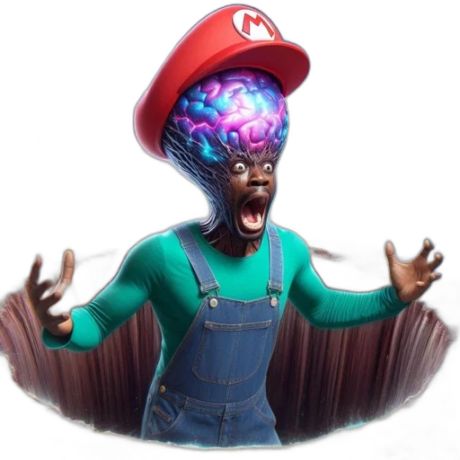 creature, hat, mask, hair transparent PNG cut-out