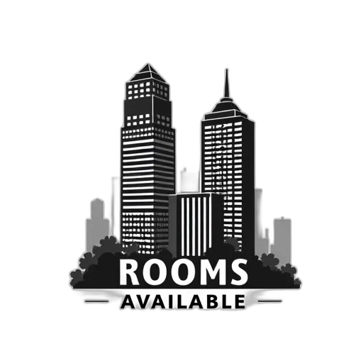 building, 3d render, black, white transparent PNG cut-out