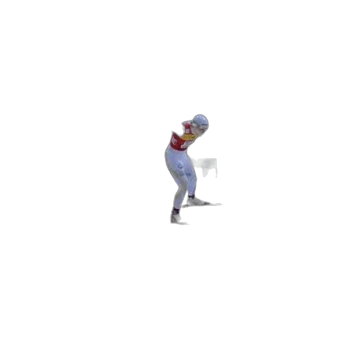 pixel art, 3d render, two, skiers transparent PNG cut-out