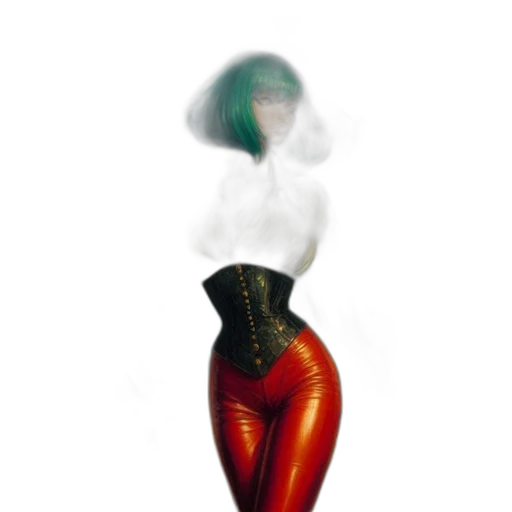 dress, mask, hair, robot transparent PNG cut-out