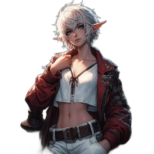 jacket, staff, weapon, dragon transparent PNG cut-out