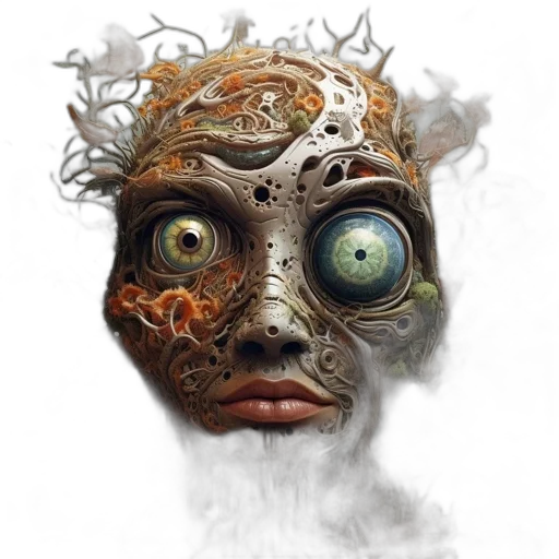 mask, face, creature, robot transparent PNG cut-out