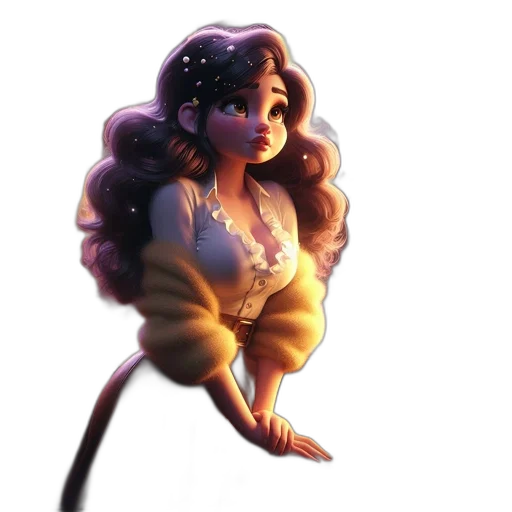 staff, dress, crown, flower transparent PNG cut-out