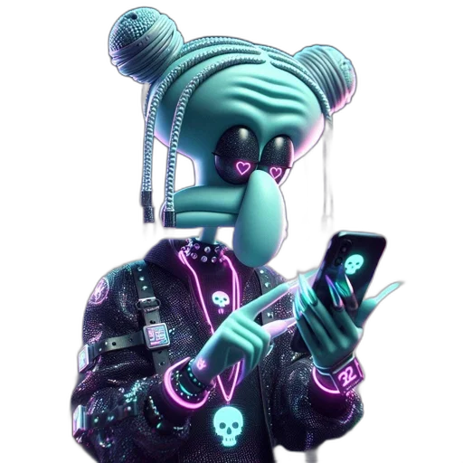 robot, staff, jacket, creature transparent PNG cut-out