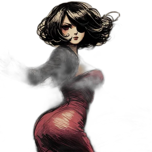 dress, comic book art, concept art, fantasy art transparent PNG cut-out