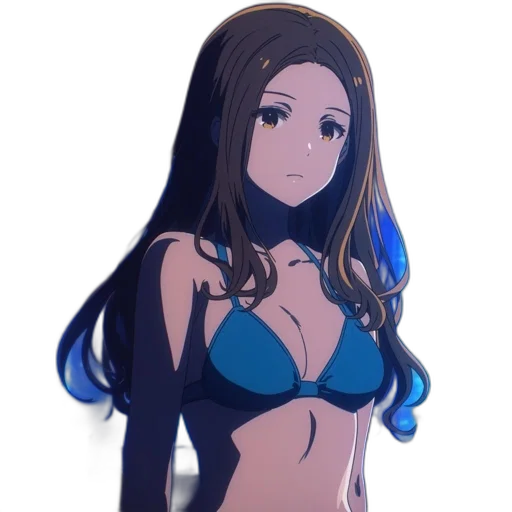 dress, staff, hair, anime transparent PNG cut-out