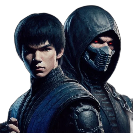 mask, jacket, concept art, cyberpunk transparent PNG cut-out
