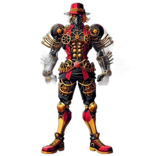 robot, weapon, concept art, 3d render transparent PNG cut-out