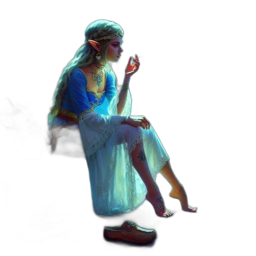 staff, dress, jewelry, face transparent PNG cut-out